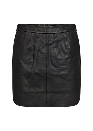 IVY - Kylie Leather Mini Nederdel - Black